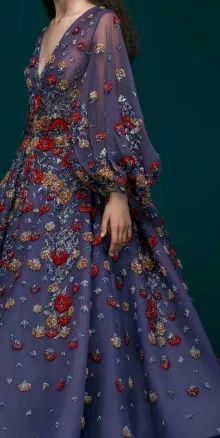 sequin flower dress