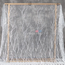 silver sequins tube beadings fabric