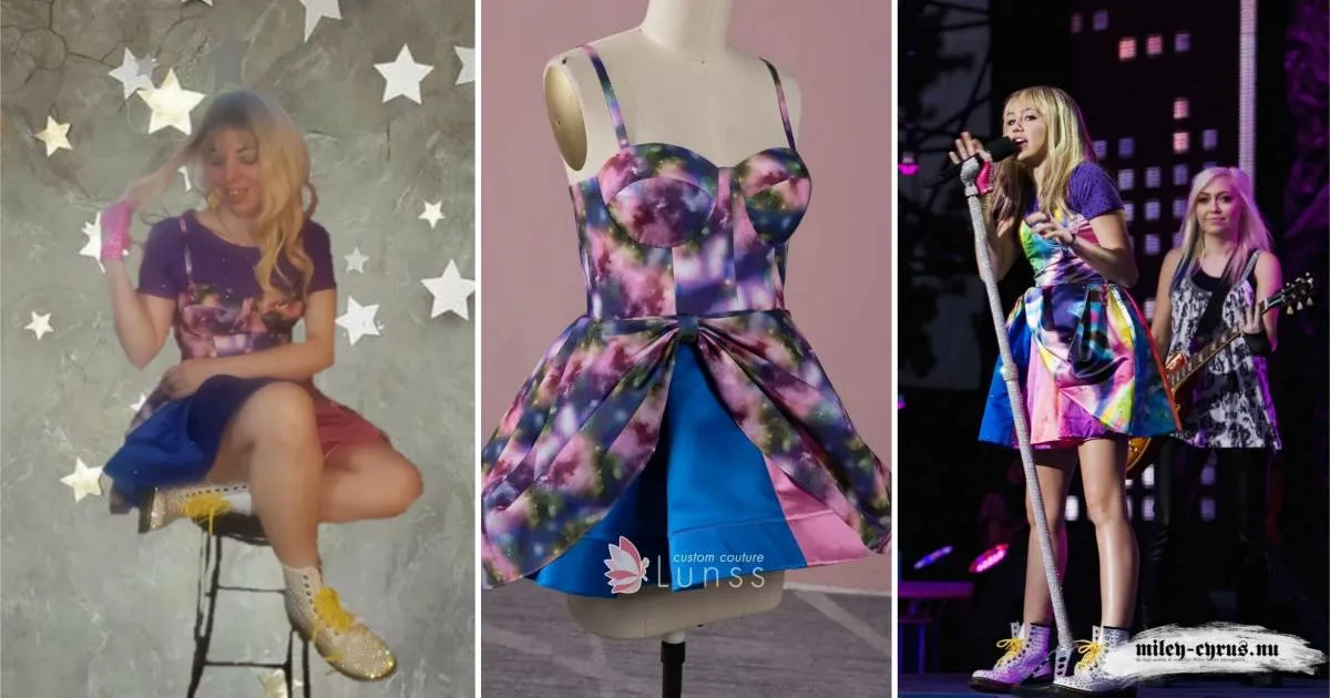 replicate Hannah Montana multi color dress