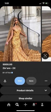 patterned prom dress