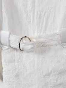 sequined white belt
