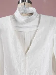 white romper with a choker