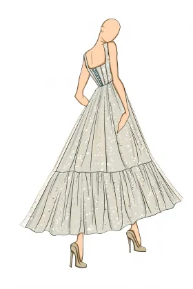 a custom dress sketch