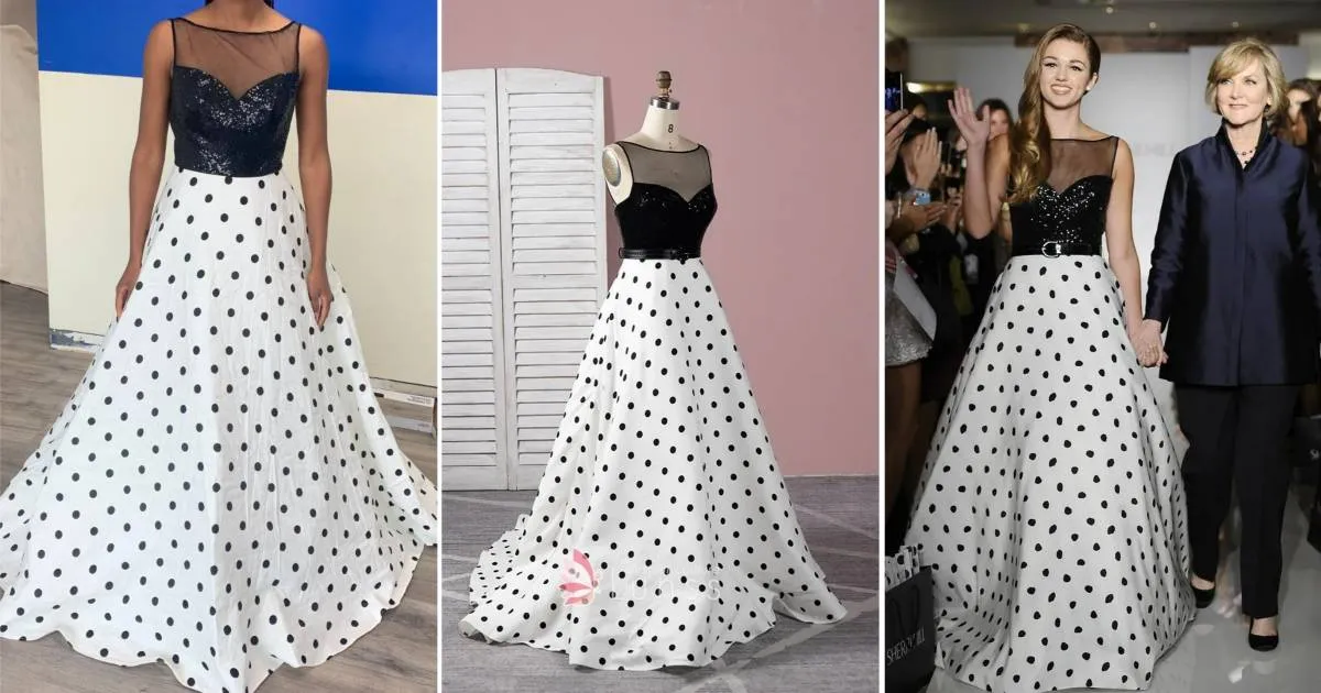 recreation of a polka dot dress