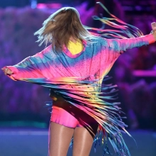 Taylor Swift rainbow shorts