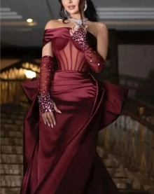 my burgundy prom dress