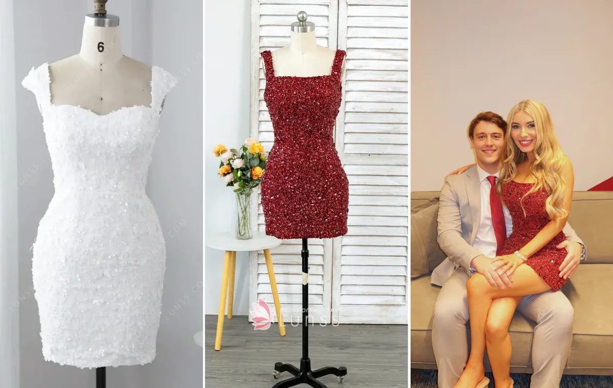 straight across neck burgandy custom cocktail dress