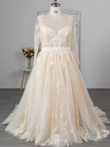 champagne wedding dress