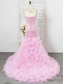 Lunss pink prom dress 2025