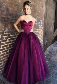 basque waist prom dress