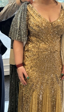 V neck with flutter sleeve dress