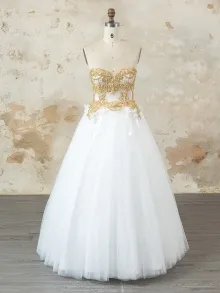 gold appliqued armory feel wedding dress gold appliqued armory feel wedding dress