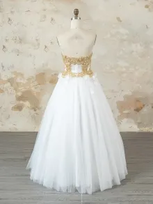 strapless gold beaded armory wedding dress strapless gold beaded armory wedding dress