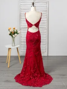 Lunss custom red grad dress
