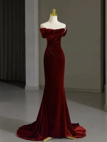 darker red dress