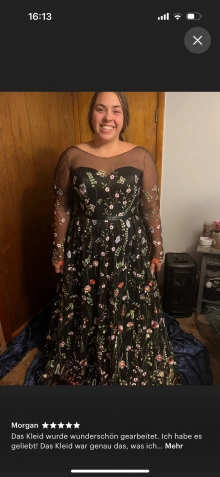 dress with illusion neckline