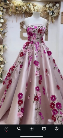 fuchsia floral dress