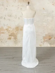 custom made ivory wedding gown