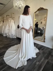 crepe wedding dress