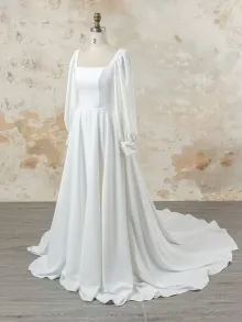 cuff sleeve wedding dress