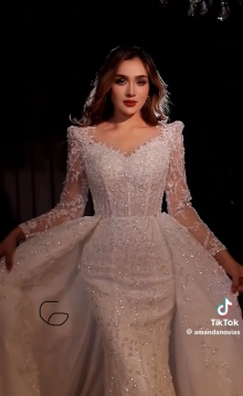 3D flowers wedding dress