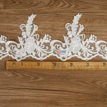ivory floral bridal embroidery lace trim