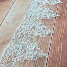 wide floral embroidered lace trim