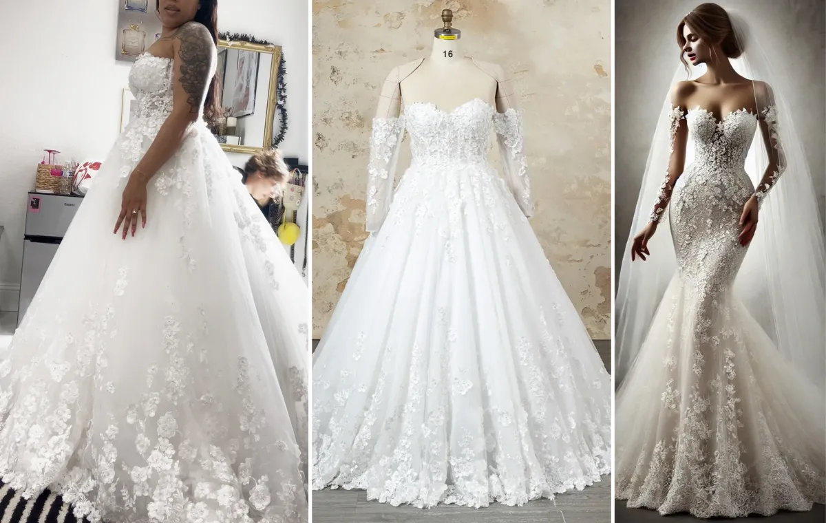 custom ivory wedding dress with detachable sleeves custom ivory wedding dress with detachable sleeves