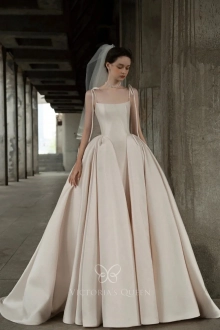 satin scoop neck wedding ball gown satin scoop neck wedding ball gown
