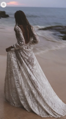 wedding dress with deep v neck on the back