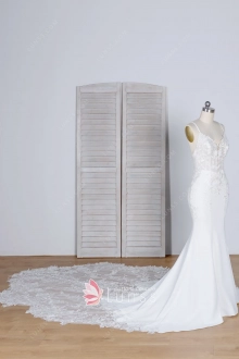 long train mermaid wedding dress