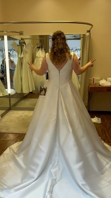 wedding dress with buttons all the way down