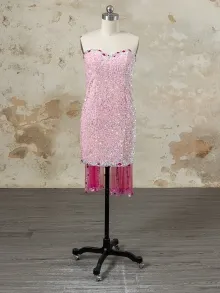 Lunss custom hot pink birthday dress