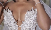 beaded plunge neckline