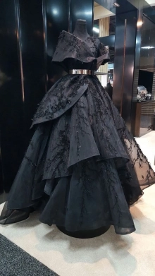 black gown