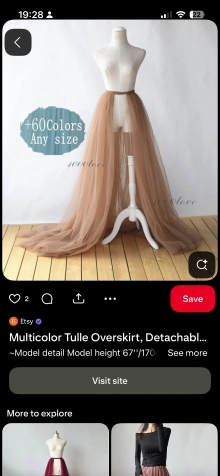 tulle overskirt