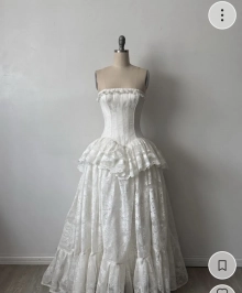 strapless corset wedding dress