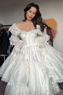 ruffled wedding dress inspiration