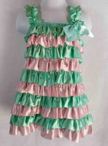 pink and turquoise dress