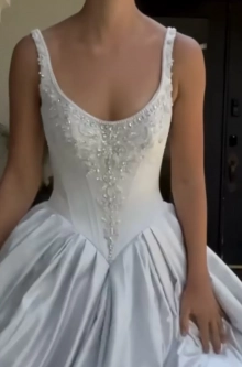 satin wedding dress