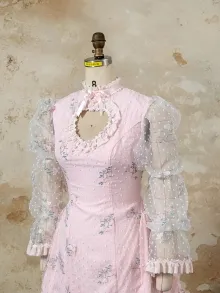 Lunss custom pink mini dress with heart cutout