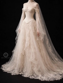 corset design wedding dress