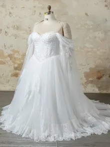 custom made plus size pearled corset dream wedding dress design