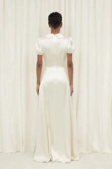 zipper back bridal dress