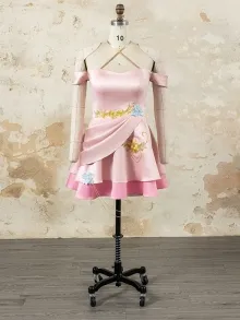 Lunss custom made blush pink satin dress