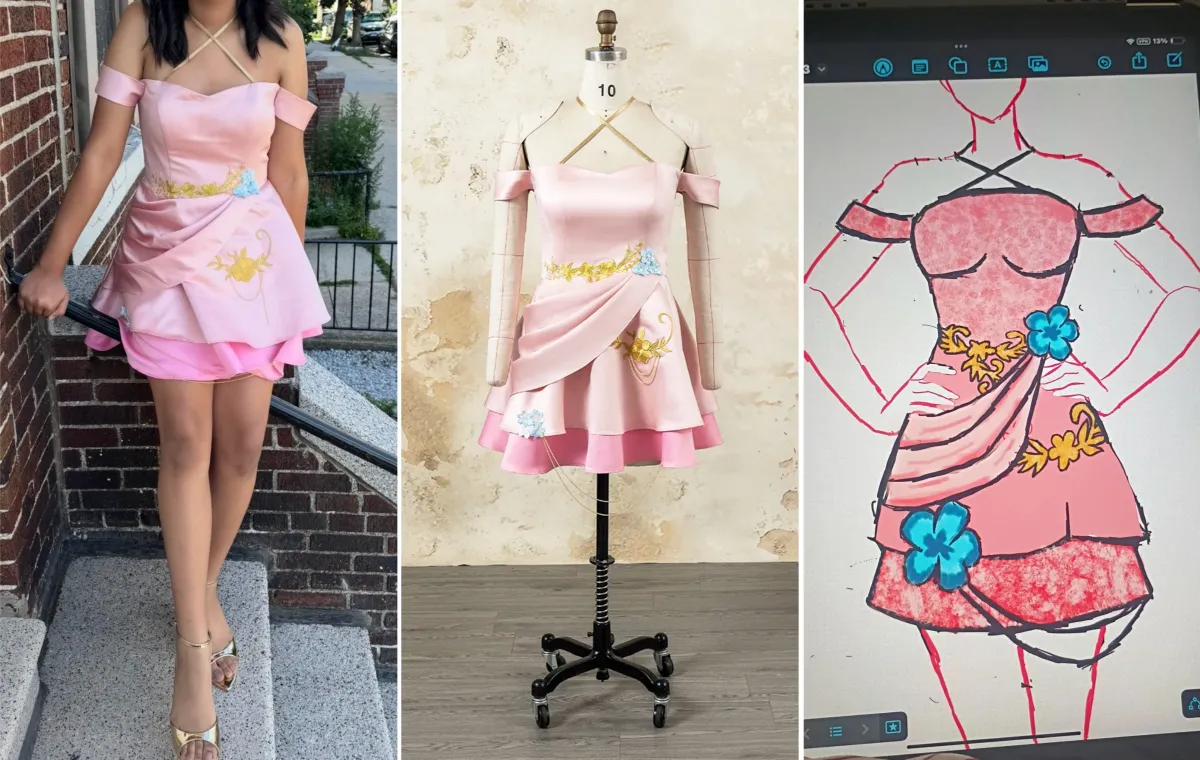 blush pink satin mini prom dress customization