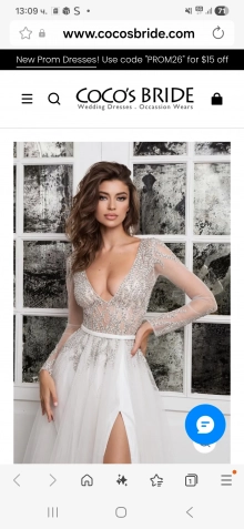 V neck wedding dress inspiration