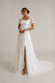 A line wedding dress