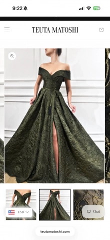 green wedding dress