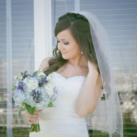 elbow length handmade bridal drop veil embellished edge